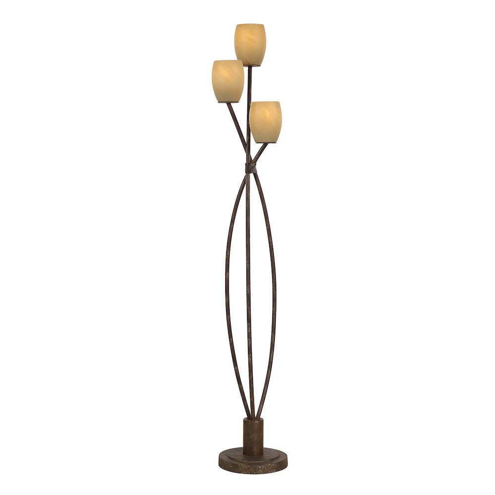 Soan 65.0" Height Floor Lamps, Copper Bronze With Gold