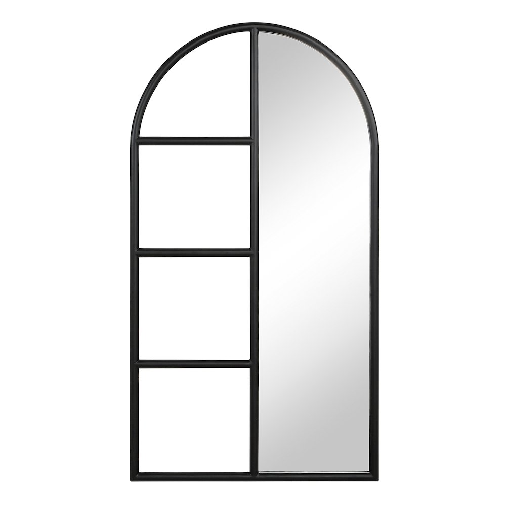 Trellis 69.75" H x 38" W Wall Mirror, Black