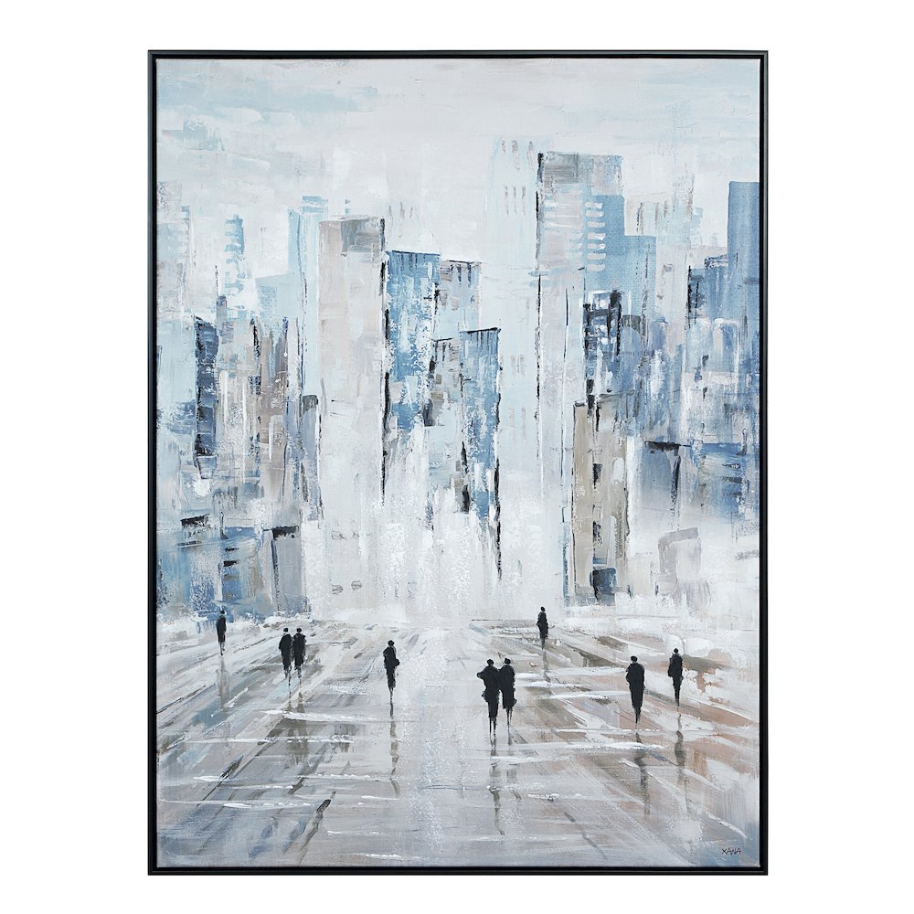 Lyle 48" H x 36" W Canvas Art, Blue