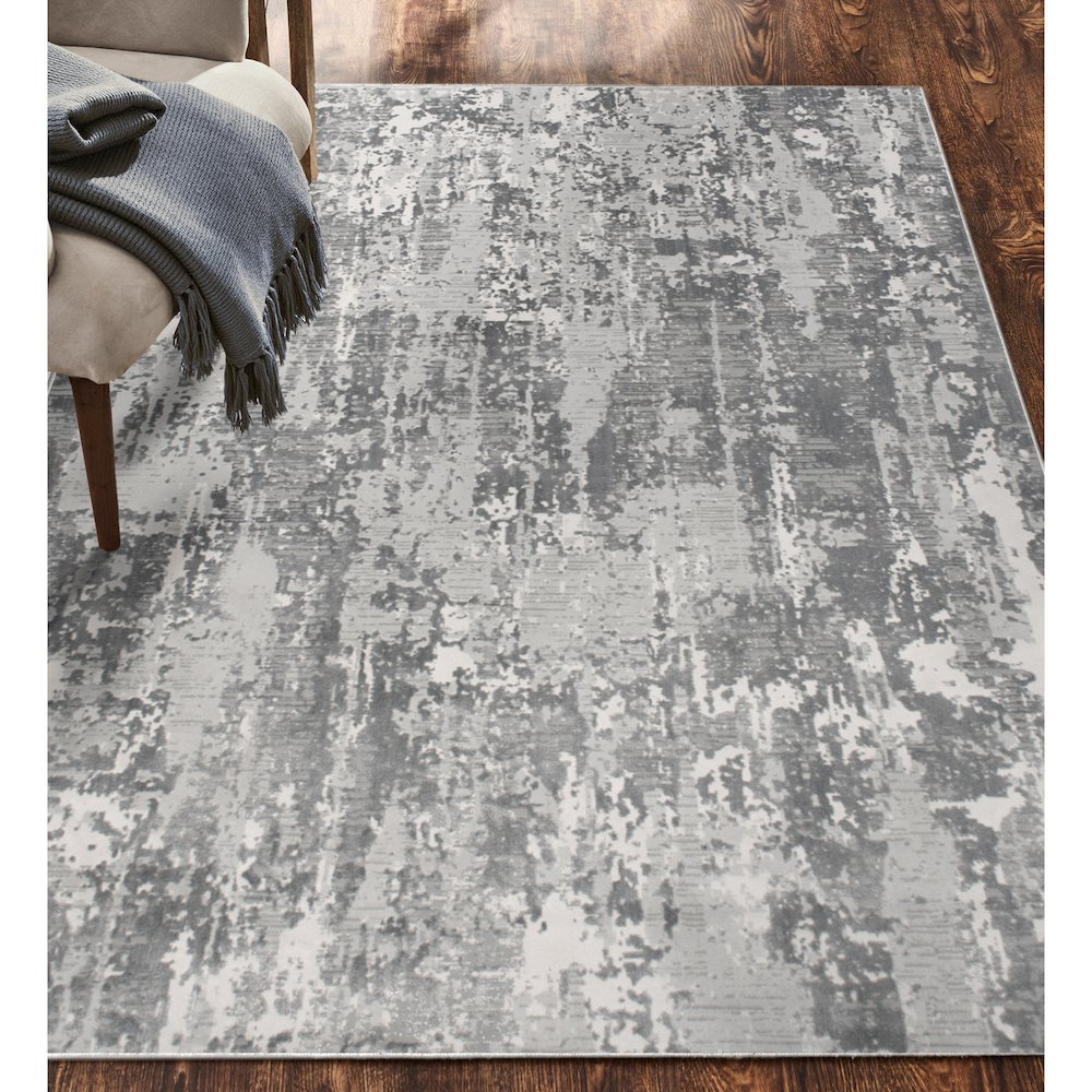 ARIELLA Grey/Charcoal 10 x 13 Indoor Rug