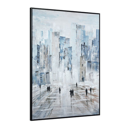 Lyle 48" H x 36" W Canvas Art, Blue