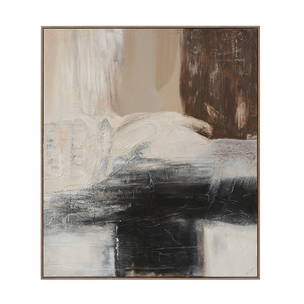 Cane 60" Wide Canvas Art with Wood Frame, Medium Walnut