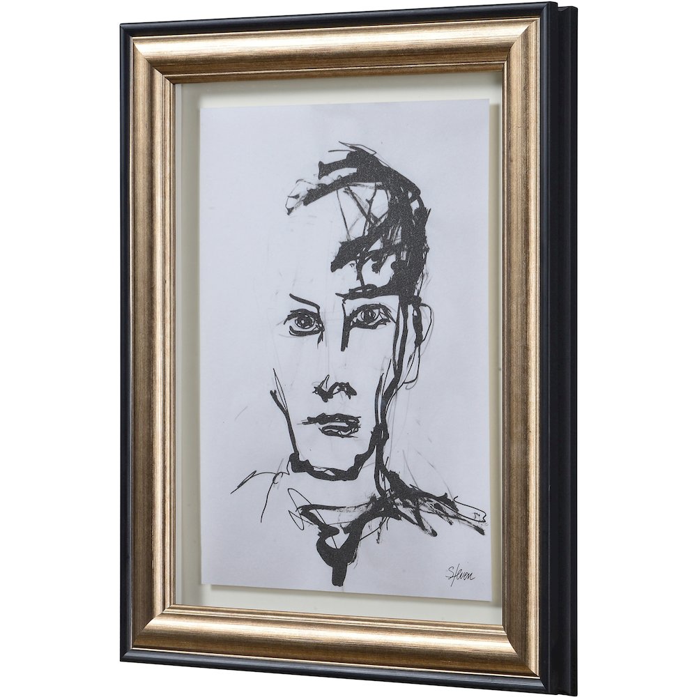 Studio Line - Sketch 4 Piece Wide Wall Art, Black