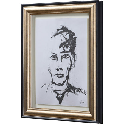 Studio Line - Sketch 4 Piece Wide Wall Art, Black