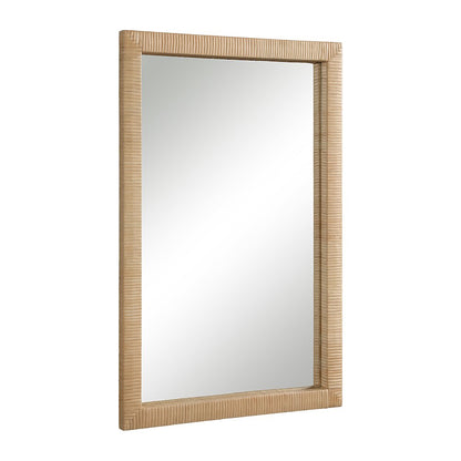 Sara 36" H x 24" W Wall Mirror, Brown