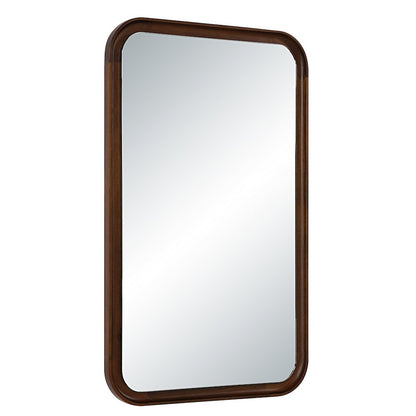 Salvia 40" H x 24" W Wall Mirror, Brown