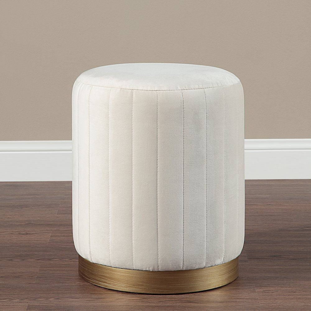 Baylor Ottoman In Cream Color