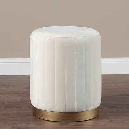 Baylor Ottoman In Cream Color