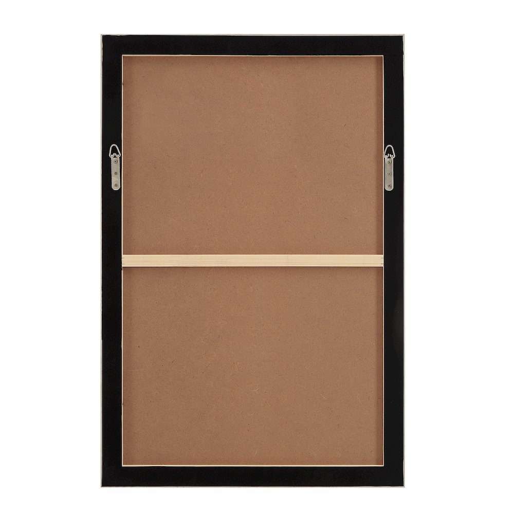 Cybel 24.1" Wide Wall Art With Wood Frame, Walnut
