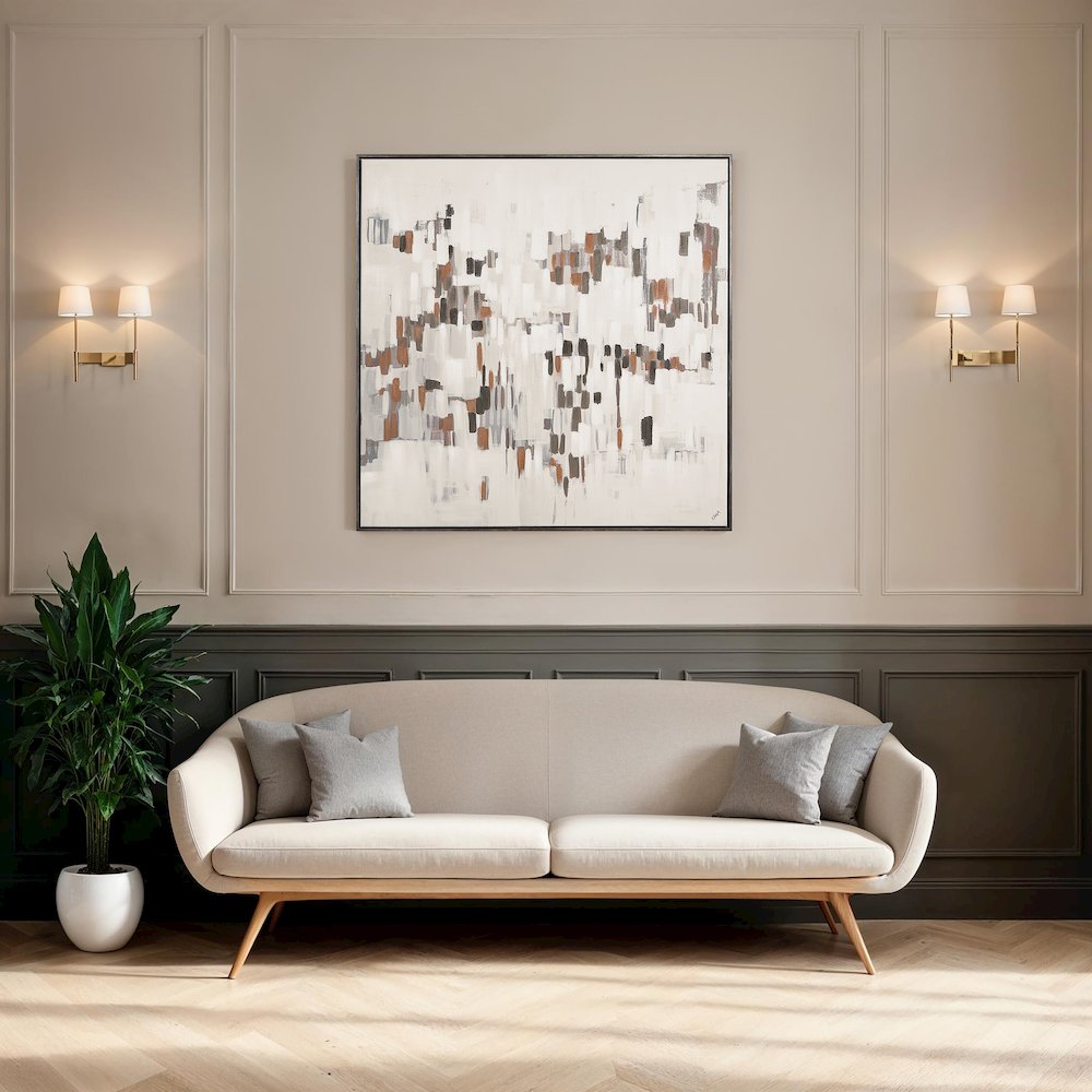 Malva 40" H x 40" W Canvas Art, Beige