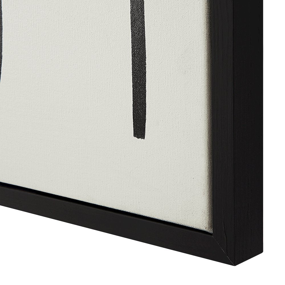 Moreau 24" Wide Canvas Art With Wood Frame, Painted Black
