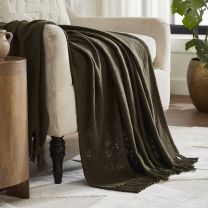 Chalamet 70X50 Throw, Olive