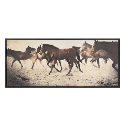 Ares 60" Wide Canvas Art With Wood Frame, Black