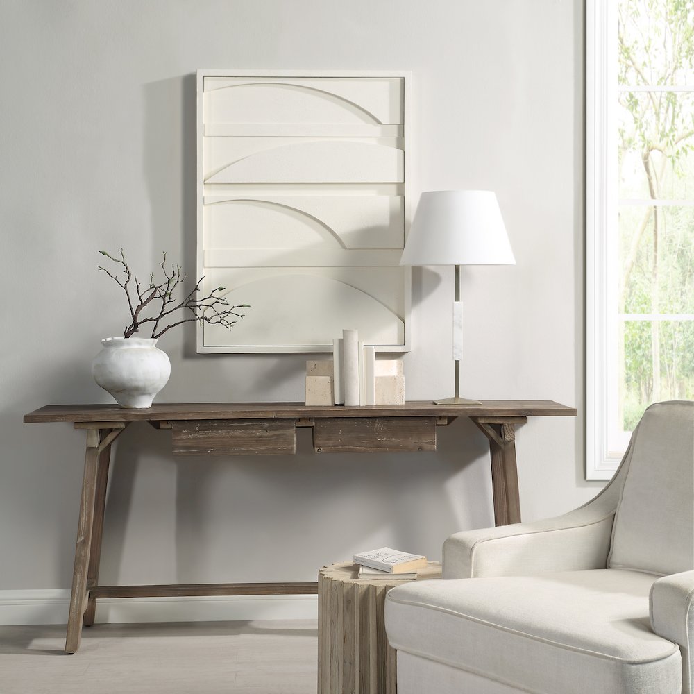 Cadieux 30" Wide Wall Decor, Matte White