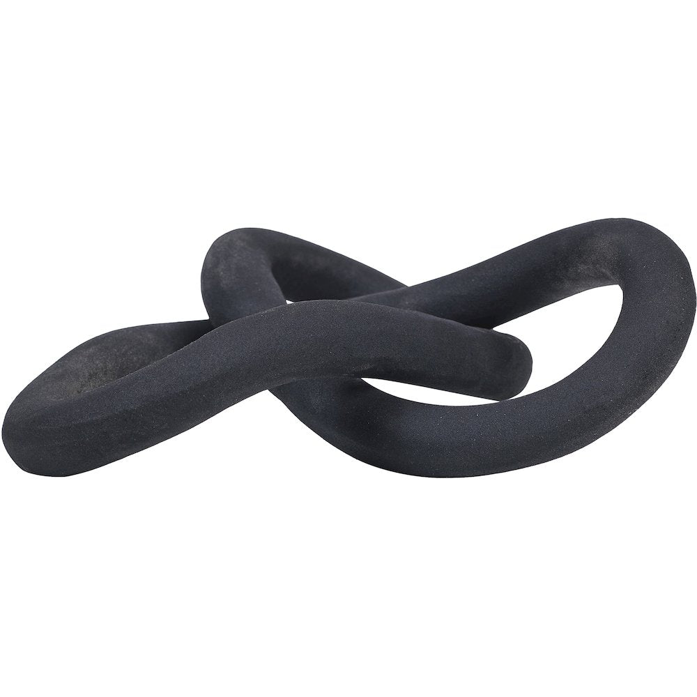 BINNA MATTE BLACK INFINITI KNOT DECORATIVE OBJECT