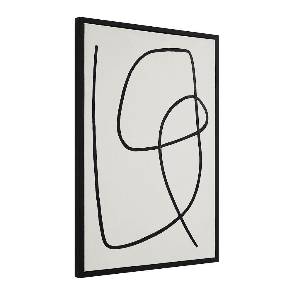 Moreau 24" Wide Canvas Art With Wood Frame, Painted Black