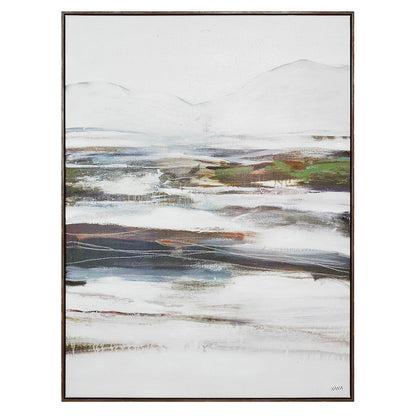 Danae 48" H x 36" W Canvas Art, White