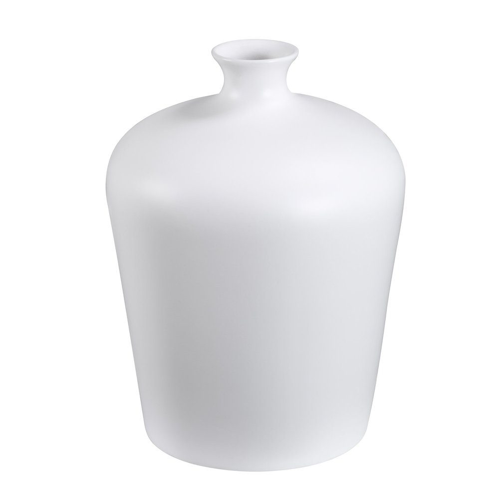 Alfano  Indoor Ceramic Vase, Matte White