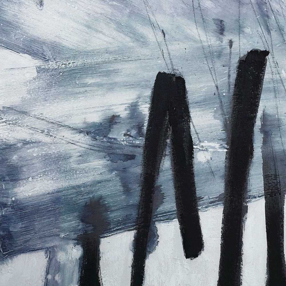 Senso 48" H x 36" W Canvas Art, Blue