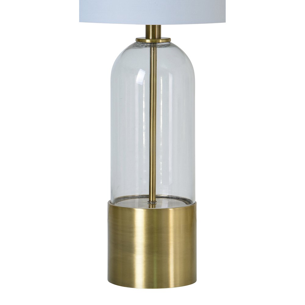 Theodore 27.5" Length Table Lamp, Antique Brass