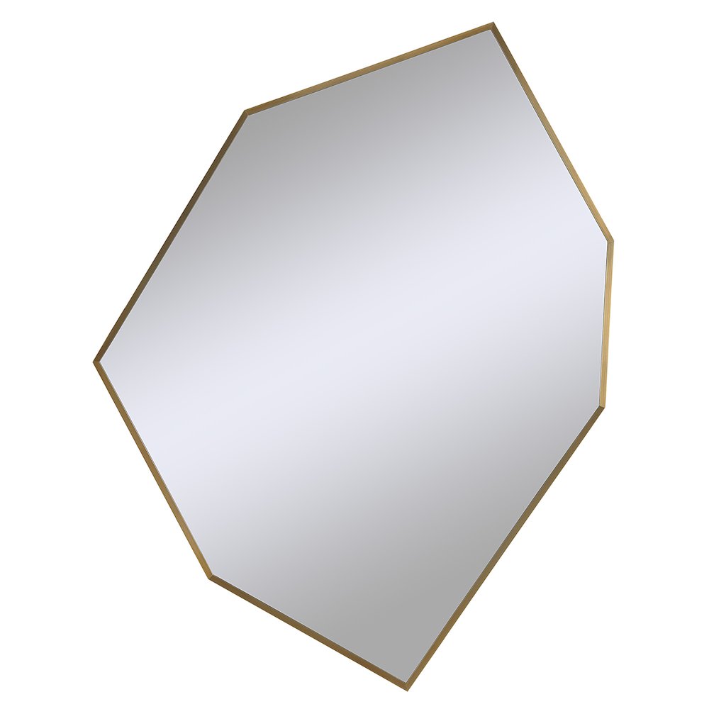 Devika 41 x 31 Geometric,Irregular Framed Mirror