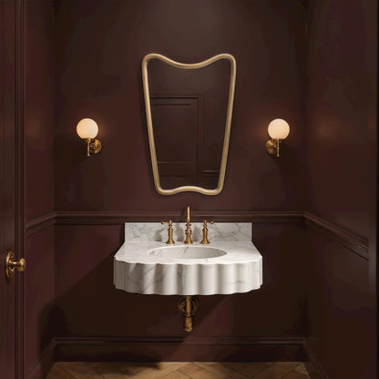 Echoa 35.75" H x 23.75" W Wall Mirror, Gold-Bronze