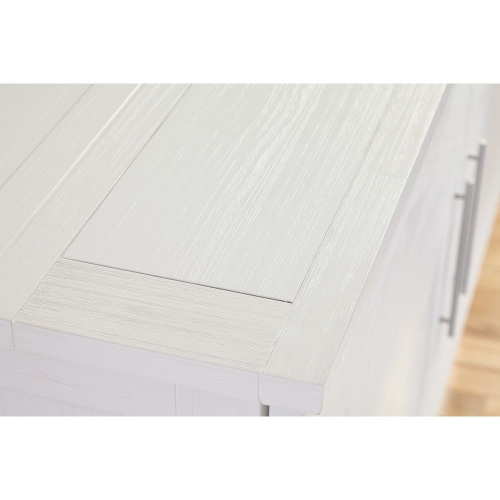 Madrid Queen Cabinet Bed White Finish Free Standing Compact Design Useable Top Surface