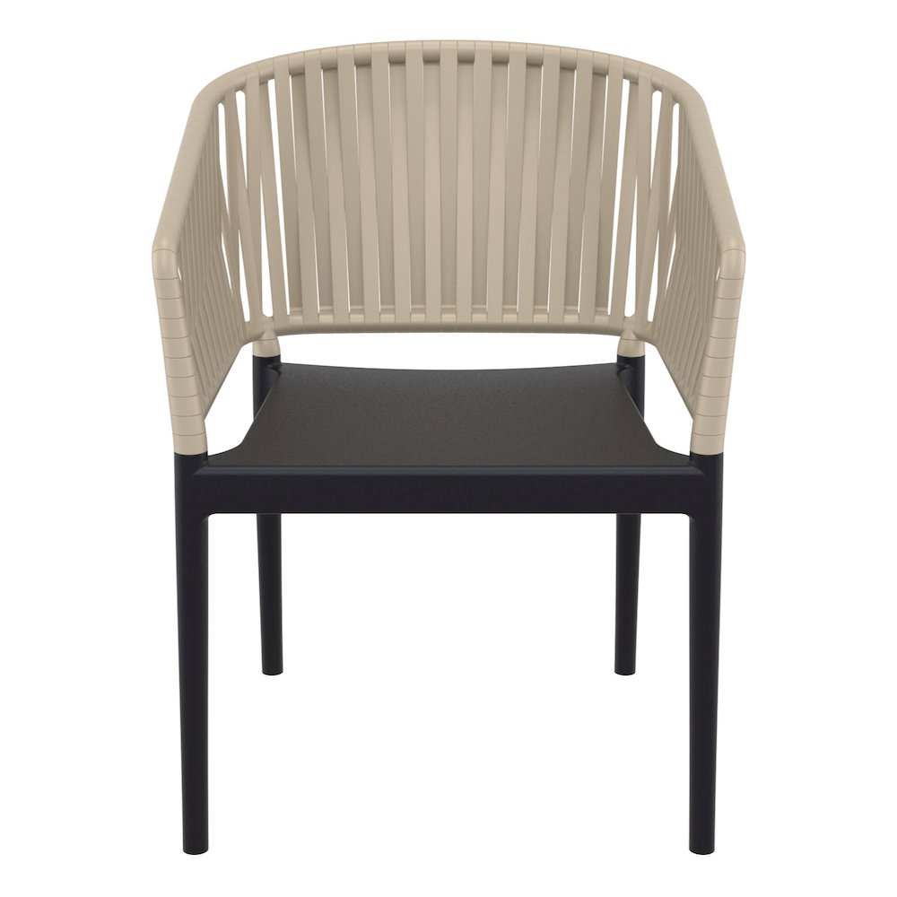 Portofino Armchair Black-Taupe
