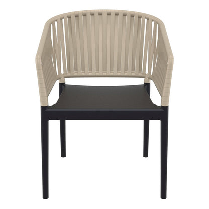 Portofino Armchair Black-Taupe