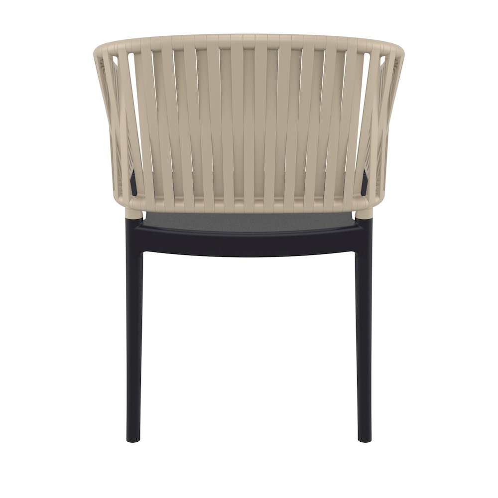 Portofino Armchair Black-Taupe
