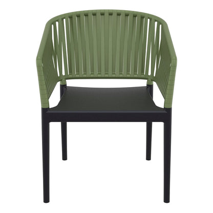 Portofino Armchair Black-Olive Green