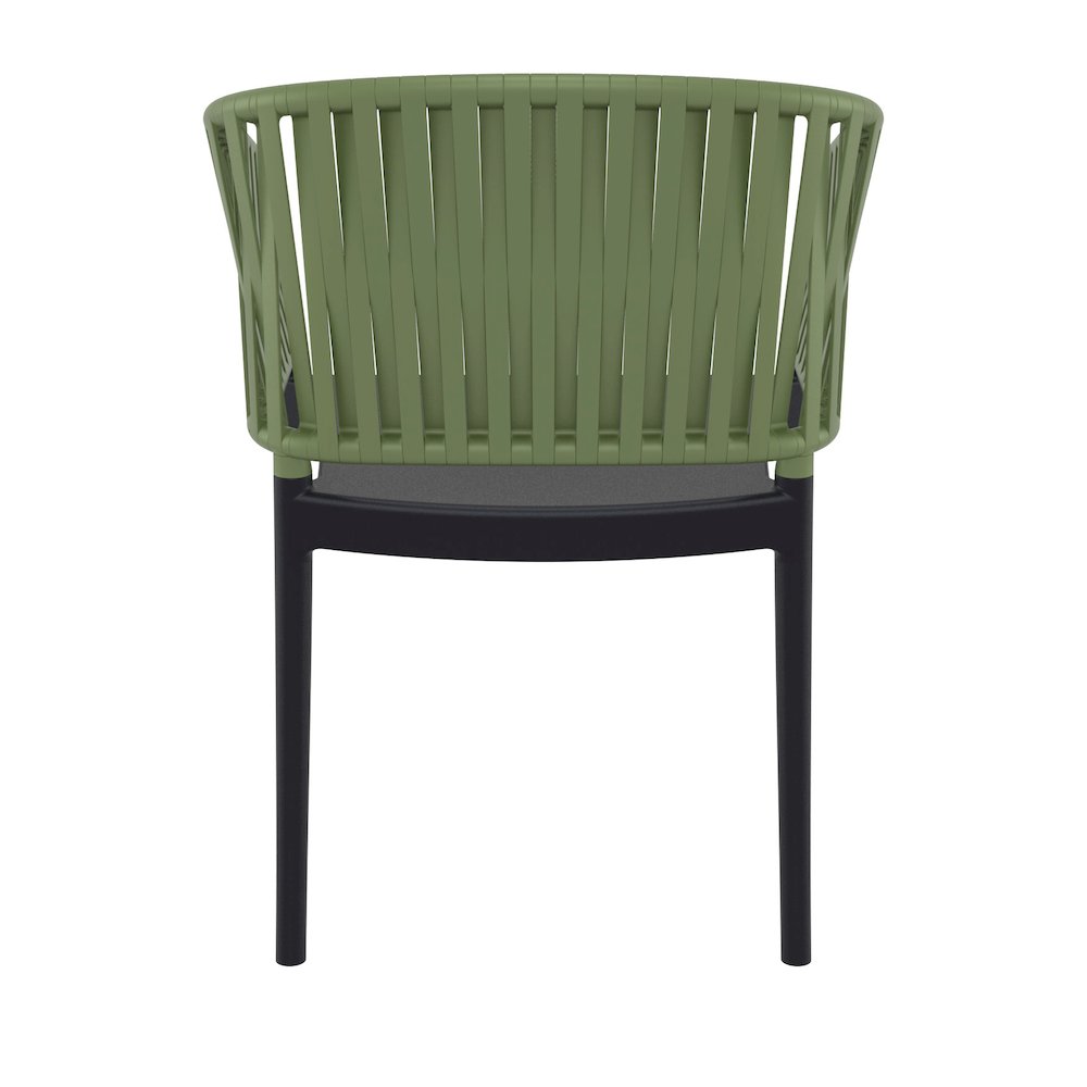 Portofino Armchair Black-Olive Green