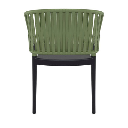Portofino Armchair Black-Olive Green