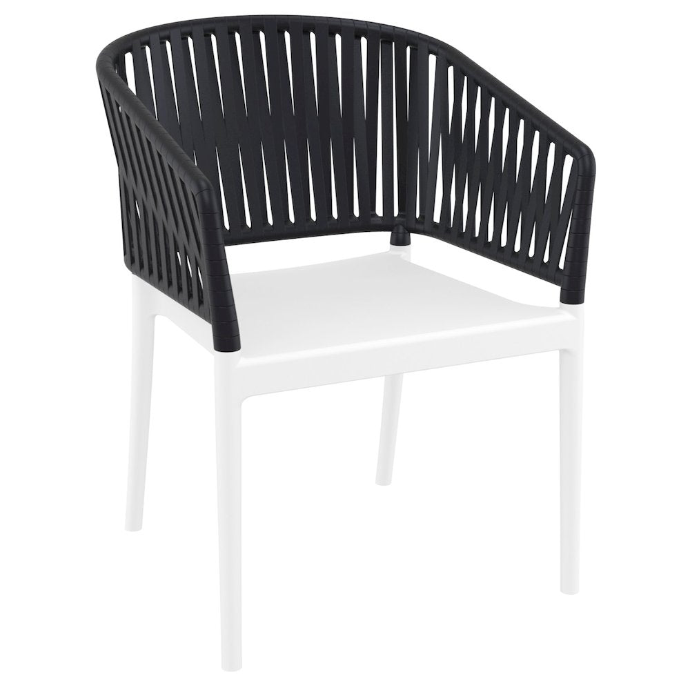 Portofino Armchair White-Black