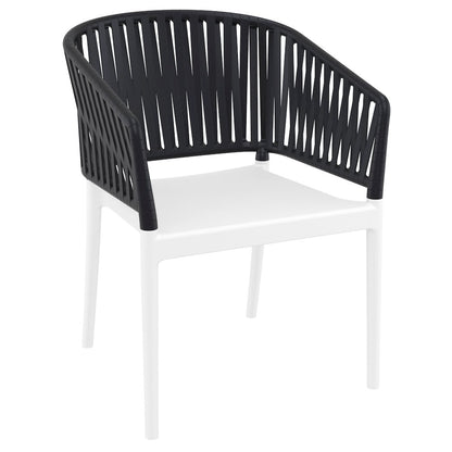 Portofino Armchair White-Black