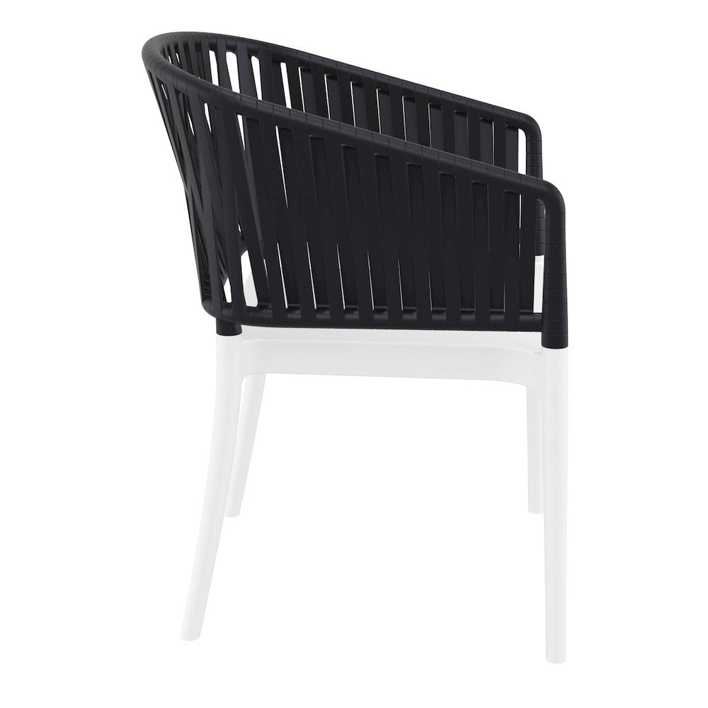 Portofino Armchair White-Black
