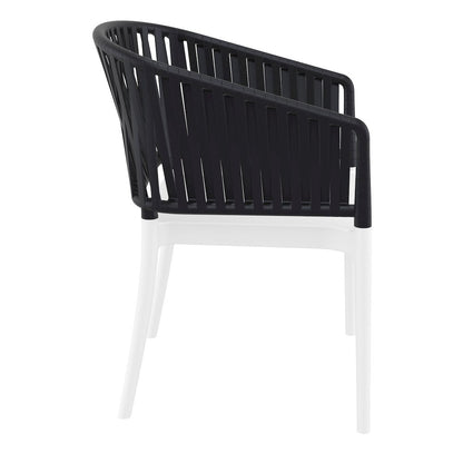 Portofino Armchair White-Black