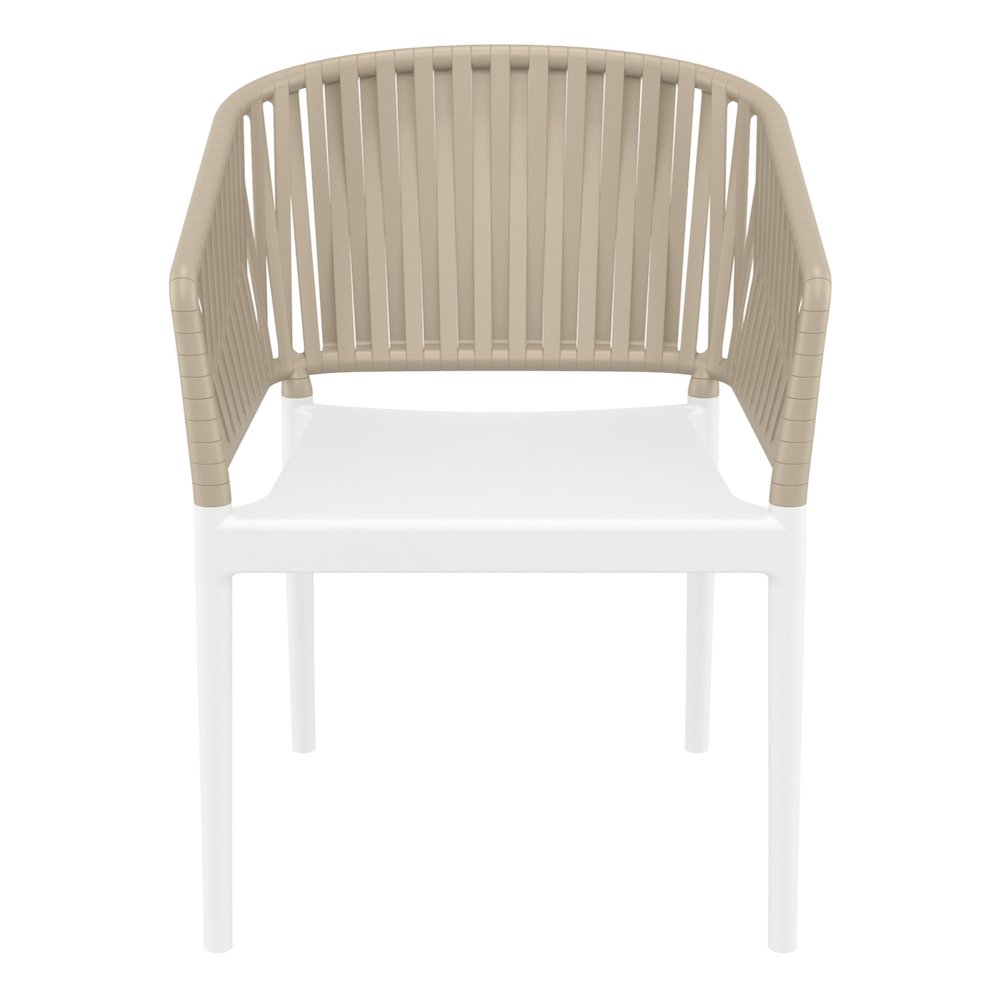 Portofino Armchair White-Taupe