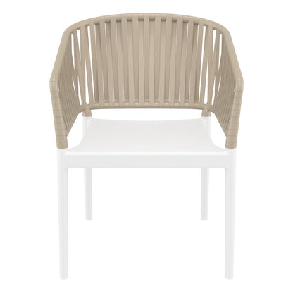 Portofino Armchair White-Taupe