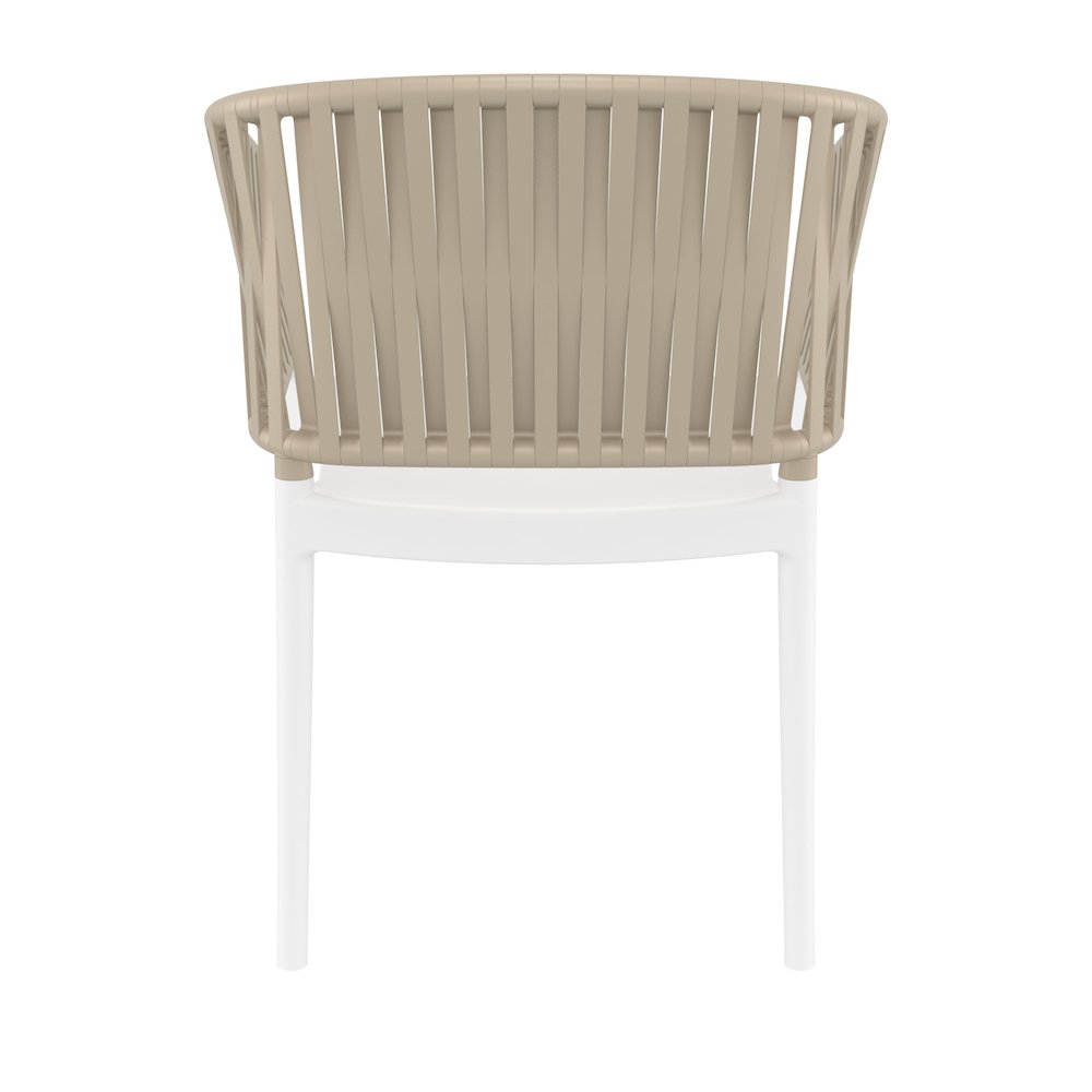 Portofino Armchair White-Taupe