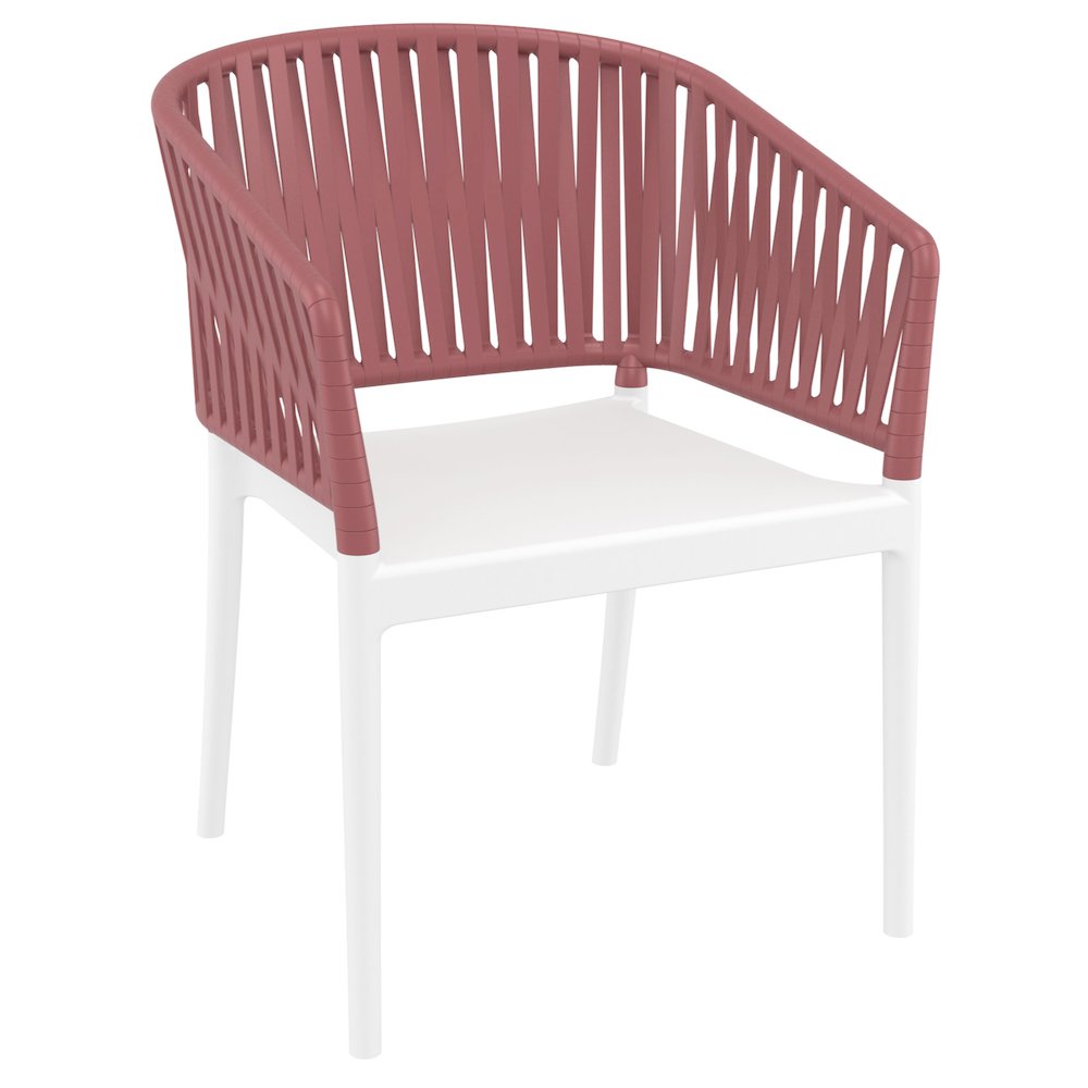 Portofino Armchair White-Marsala