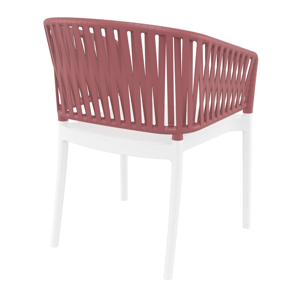 Portofino Armchair White-Marsala