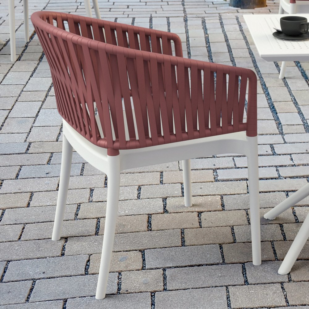 Portofino Armchair White-Marsala