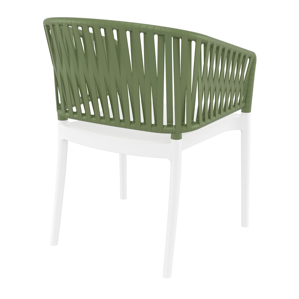 Portofino Armchair White-Olive Green