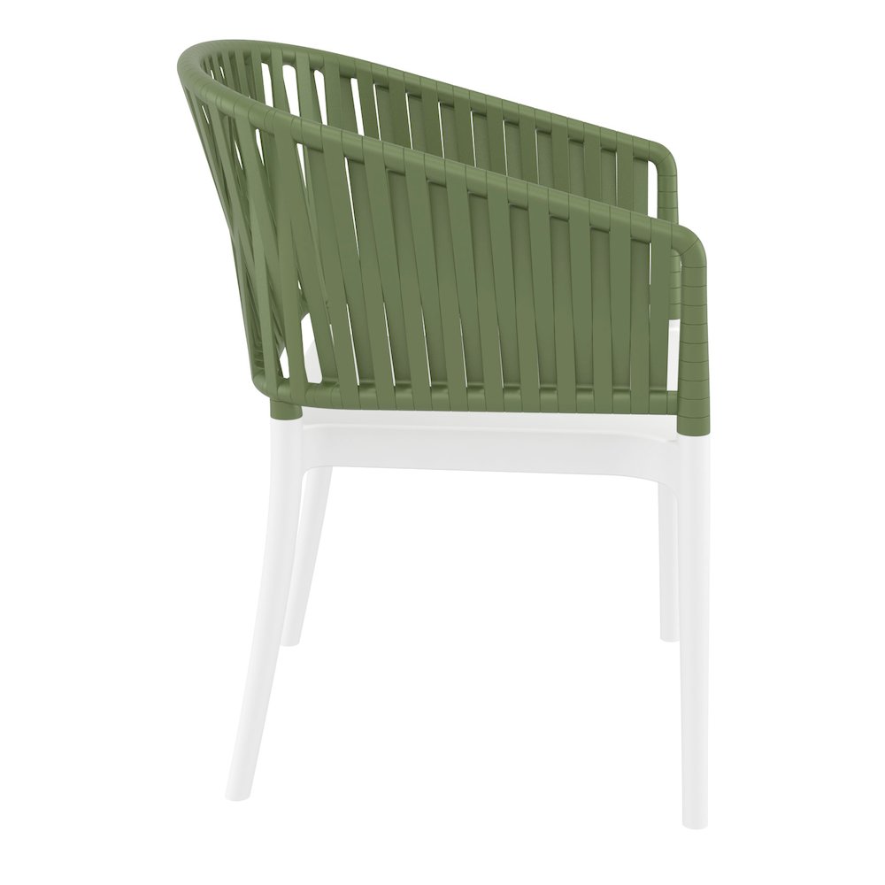 Portofino Armchair White-Olive Green
