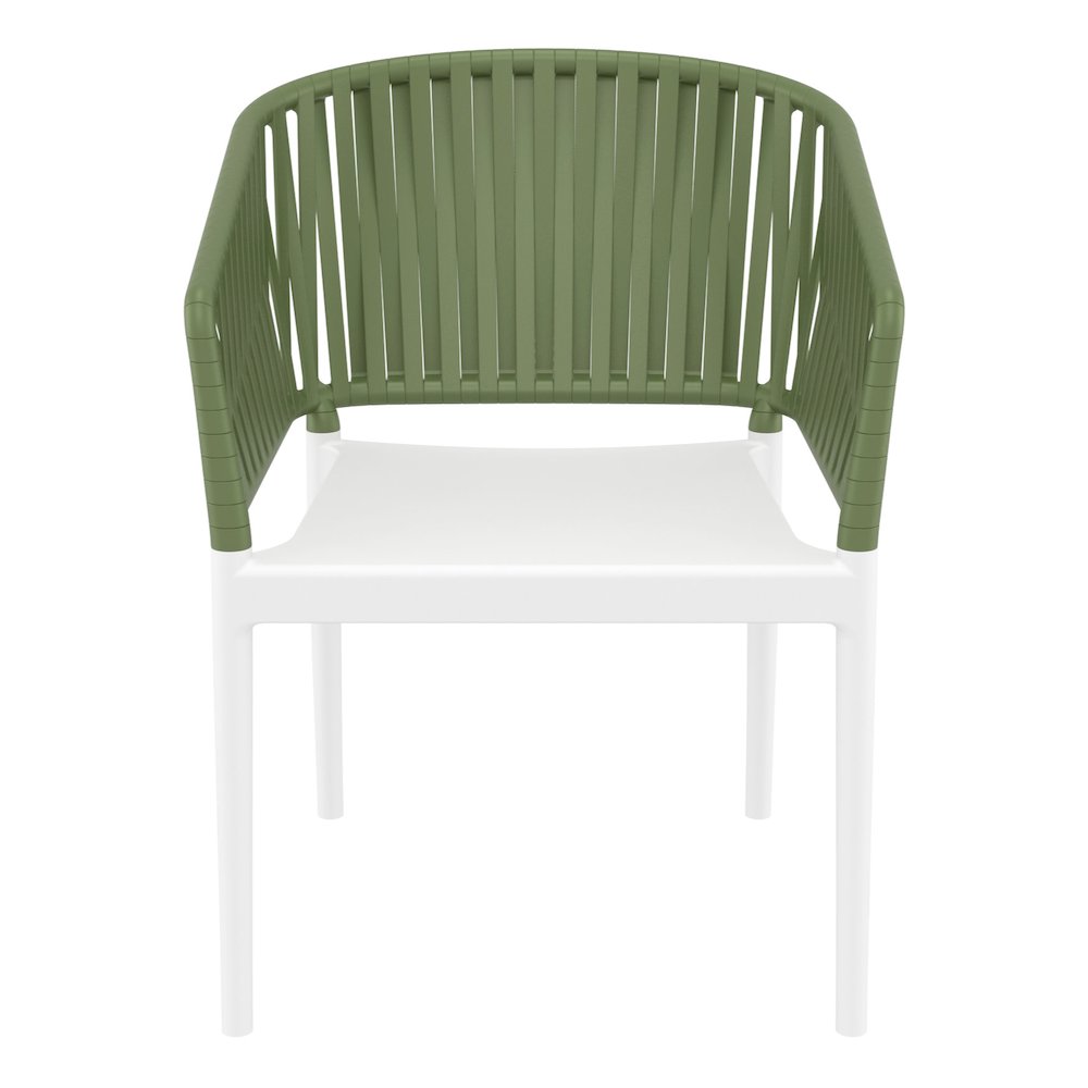 Portofino Armchair White-Olive Green