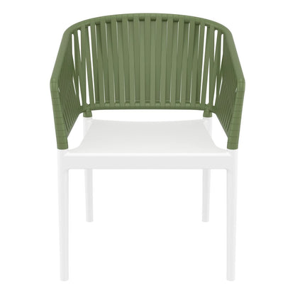 Portofino Armchair White-Olive Green
