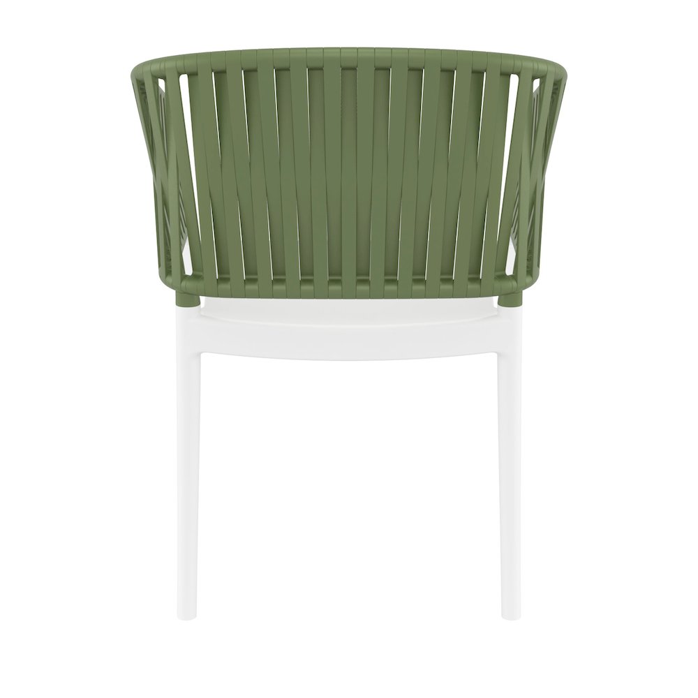 Portofino Armchair White-Olive Green