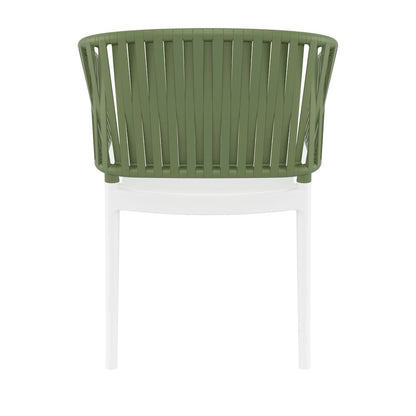 Portofino Armchair White-Olive Green