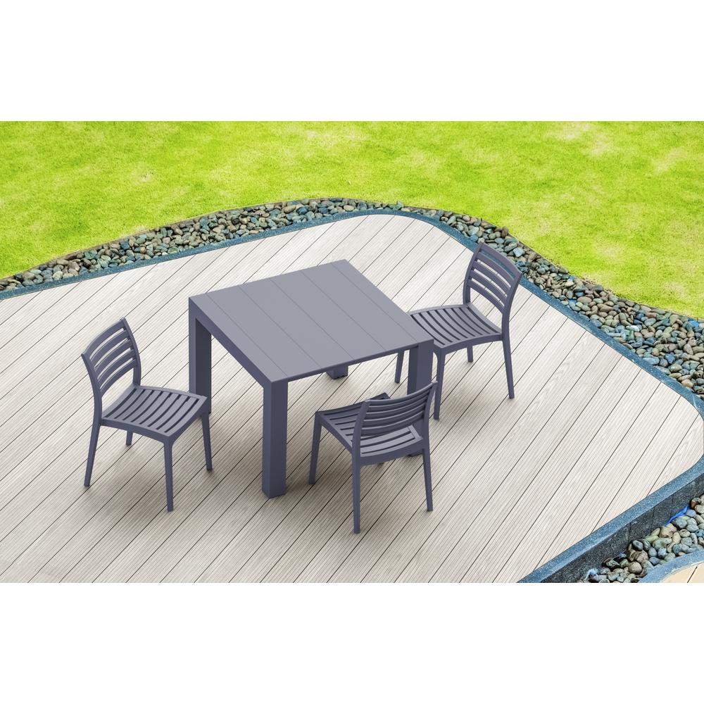 Vegas Dining Table 39 inch to 55 inch Extendable Table Dark Gray